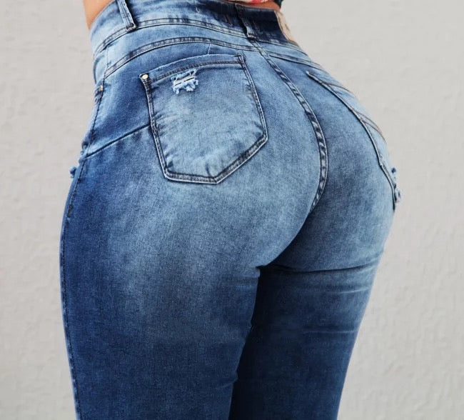 Women's High Waist Butt Lift Skinny Leg Stretchy Levanta Nalgas Jeans –  AWESOME FASHION