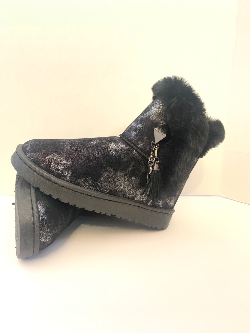 Winter Snow Boots Women's Faux Fur Suede Mid-Calf Boot Warm Fashion Casual Walking Flat Boots