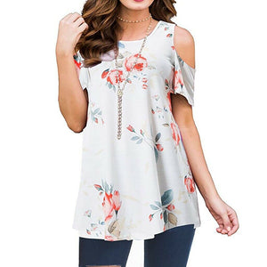 Women’s Blouse white flower print perfect for any occasion
