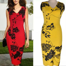 Load image into Gallery viewer, Womens Red Dress With Flower Print