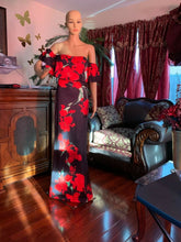 Load image into Gallery viewer, Women’s off shoulder dress Hawaiian boho floral evening gown long maxi dress