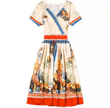 Load image into Gallery viewer, Women’a Classic Style Flared Dress With Beautiful Print