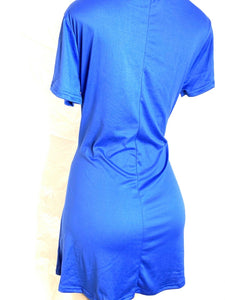 Solid 3/4 sleeve dress simple comfortable