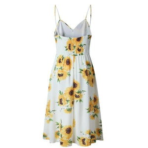 Sunflower boho dress perfect for summer,spring,casual great quality ships out of