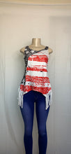 Load image into Gallery viewer, Women’s American Flag Printed Top With Side Strips