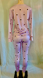 Women's Pajama Pants Lightweight Two Piece Set Casual Lounge Sleepwear Top And Bottoms