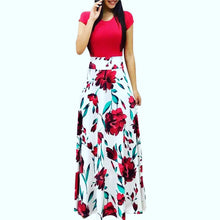 Load image into Gallery viewer, Women’s Floral Midi Maxi V-Neck 3/4 Sleeves Dress