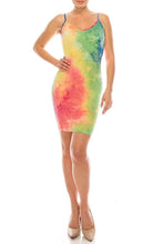 Load image into Gallery viewer, Spaghetti Strap Tie Dye Dress