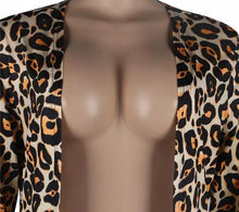 Load image into Gallery viewer, Women’s Two Piece Cheetah Cardigan Pants Set