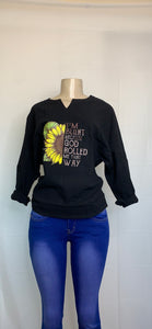 Women’s Sunflower Print V-Neck, Casual, Beach, Boho Style Top