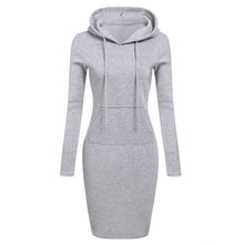 Load image into Gallery viewer, Womens Warm Comfy Pijamas Casual Pockets Hoodie Dress