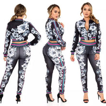 Load image into Gallery viewer, Women&#39;s Two Piece Floral suit yoga gym running