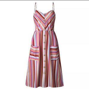 Hot Popular Womens Dress Mix Stripes Style For Any Occasion Great Quality