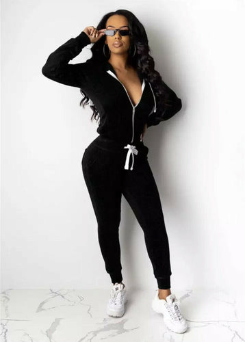 Womens Two Piece Tracksuit, Set, Yoga, Workout, Running, Casual, Hoodie Pants Set